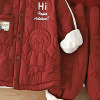 Boys Red Textured Jacket With Pants Sets 2 pc. Sets