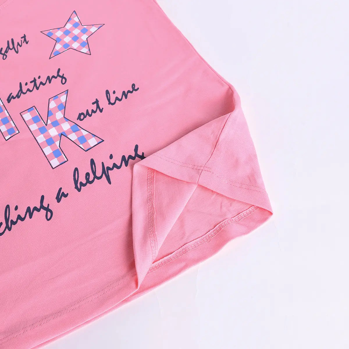 Girls Pink Graphic Printed Short Sleeve T-shirts With Elasticated Legging Sets Sets