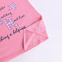 Girls Pink Graphic Printed Short Sleeve T-shirts With Elasticated Legging Sets Sets