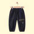 Boys Navy Blue Embroidered Jogger Pants Navy Blue 1-2 Y