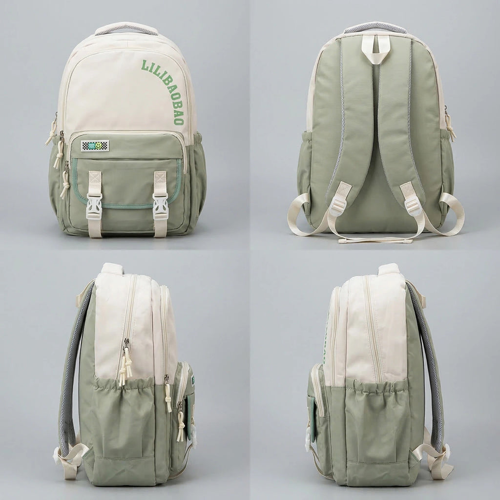 Kids Green Lilibao School Backpack Trending Accessories