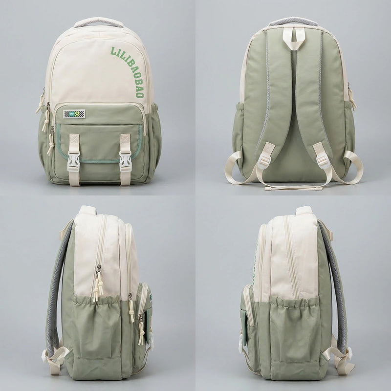 Kids Green Lilibao School Backpack Trending Accessories