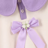 Girls Purple Peter Pan Collar Sweatshirt & Joggers Sets Sets