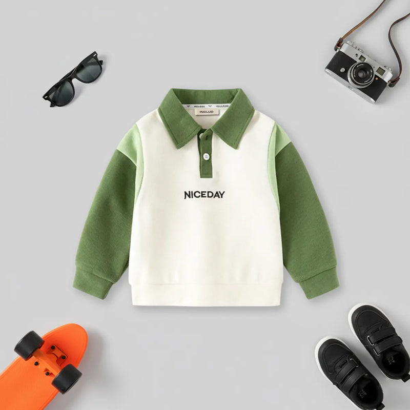 Boys Off White Typographic Embroidered Polo Sweatshirt Sweatshirts & Hoodies Off White 1-2 Y