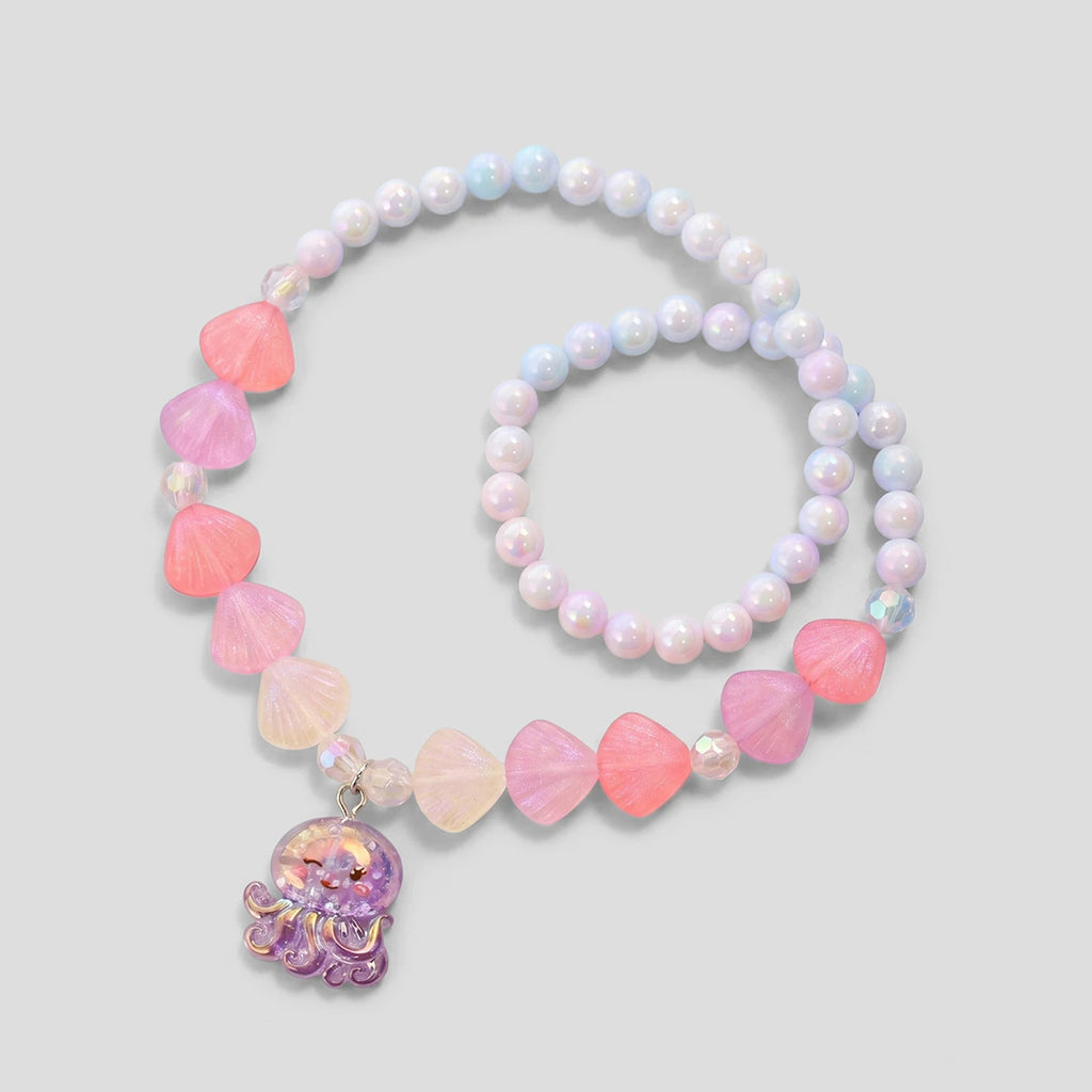 Pack Of 5 Girls Multicolour Jellyfish and Seashell Beads Necklace Sets Necklace and Chains