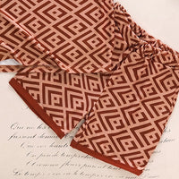 Boys Brown Geometric Print Vest With Shorts Sets 2 pc. Sets