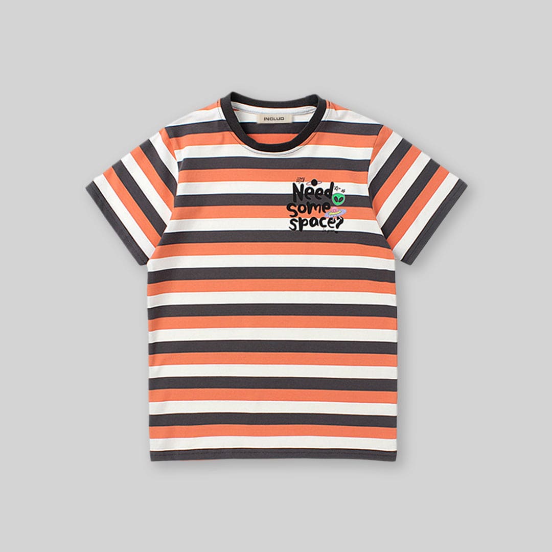 Boy Striped Short Sleeves T-Shirt Tshirts   