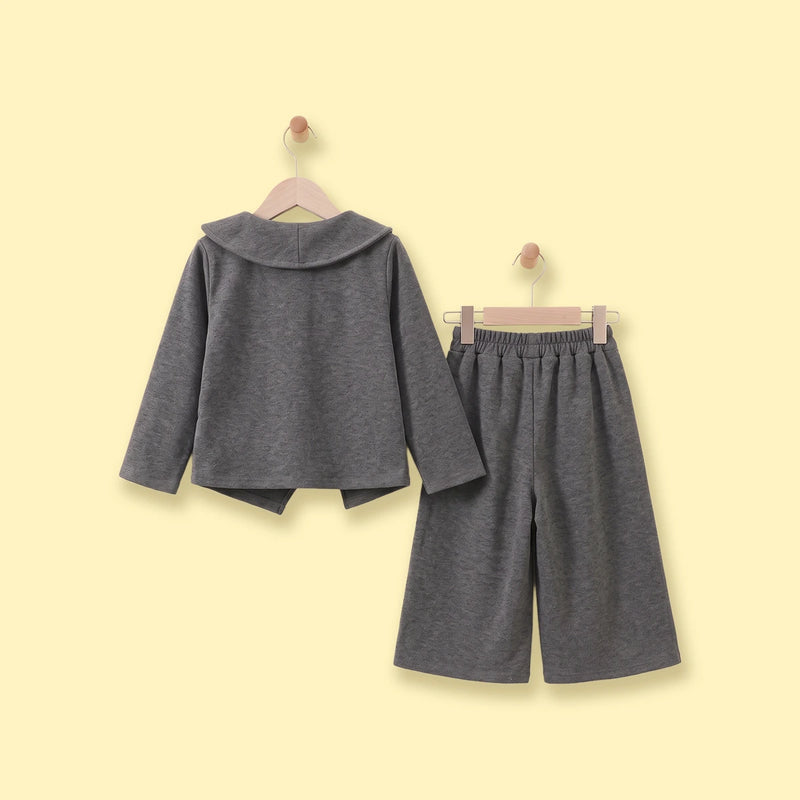 Boys Dark Grey Knitted Top & Pants Co-ord Sets Sets