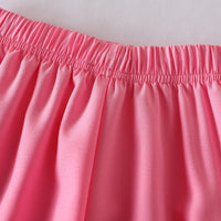 Girls Pink Solid Sleeveless Peplum Top With Pants Co-ord Sets Sets
