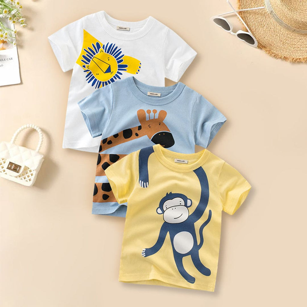 Boys Graphic Print T-shirts (Pack of 3)