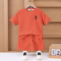 Boys Textured Knit Two Piece Set Sets