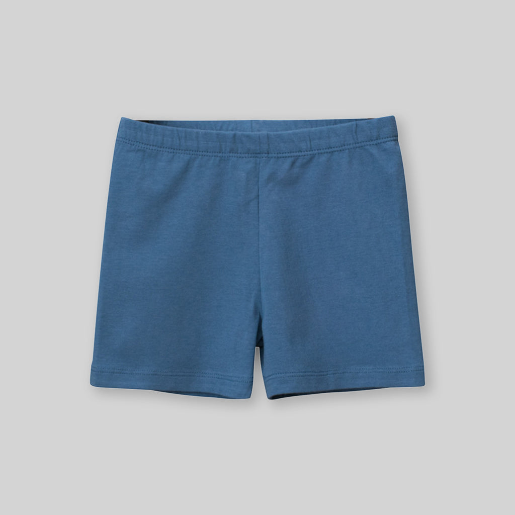 Girls Blue Elasticated Knitted Shorts