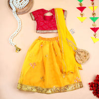 Girls Embroidered Lehenga Set Ethnic Gift Hamper Sets