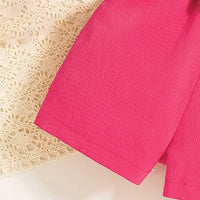 Girls Sequins Sleeveless Top With Shorts & Belt Set Sets