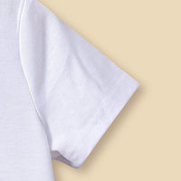 Boys White Typographic Printed Regular Short Sleeves T-Shirts Tshirts
