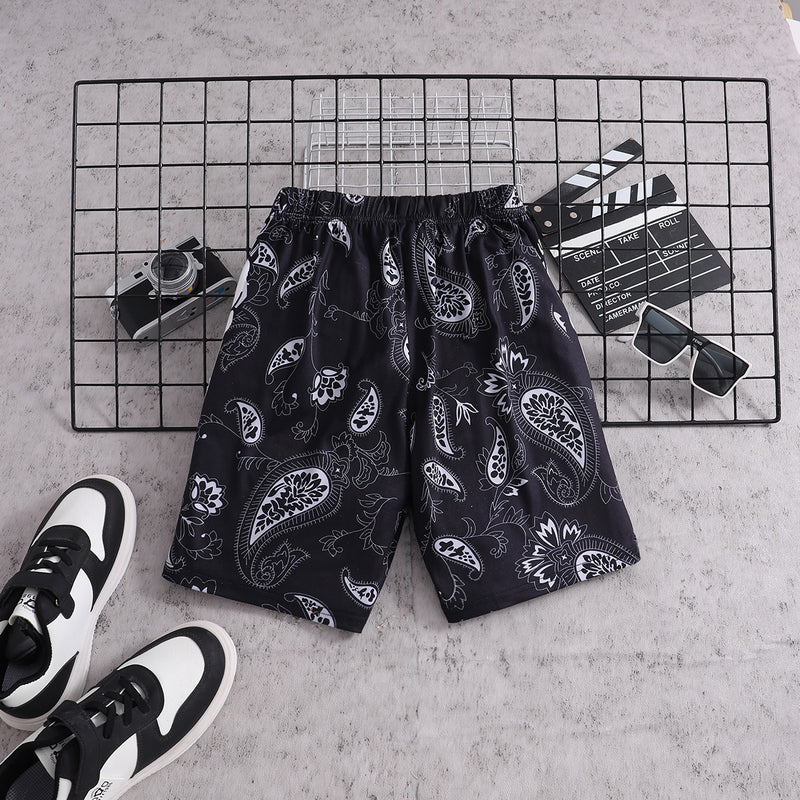 Boys Black Halloween Printed Elasticated Shorts Shorts
