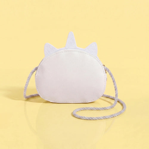 Girls White Unicorn Printed Sling Bag Sling Bags