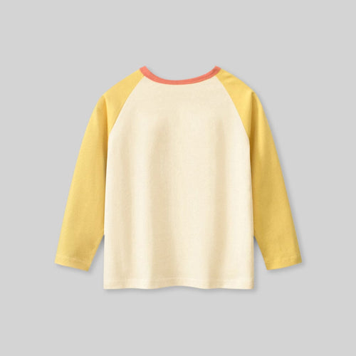 Girls Printed Raglan Sleeves T-shirt Tshirts   