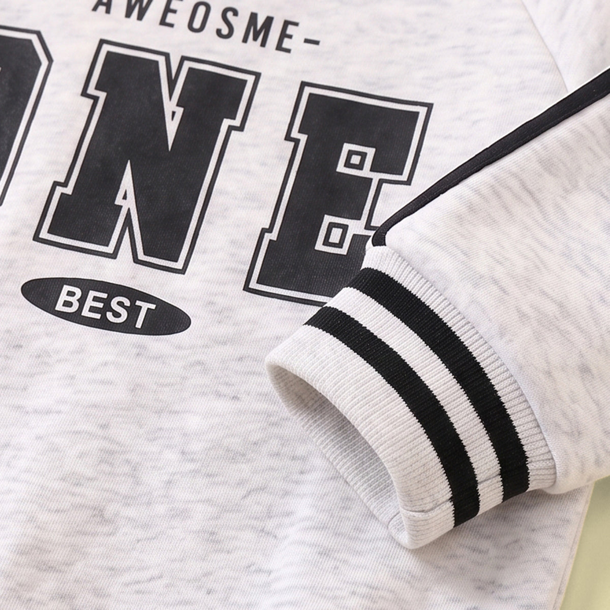 Boys Light Grey Side Stripes Sweatshirt & Jogger Sets Sets