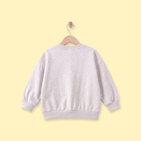 Boys Light Grey Typographic Long Sleeve Sweatshirt Sweatshirts & Hoodies