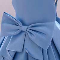 Girls Bow Applique Party Wear Dress Party Dresses   
