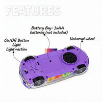 Kids 3D Transparent Gear Concept Car Toy with Lights Trending Accessories