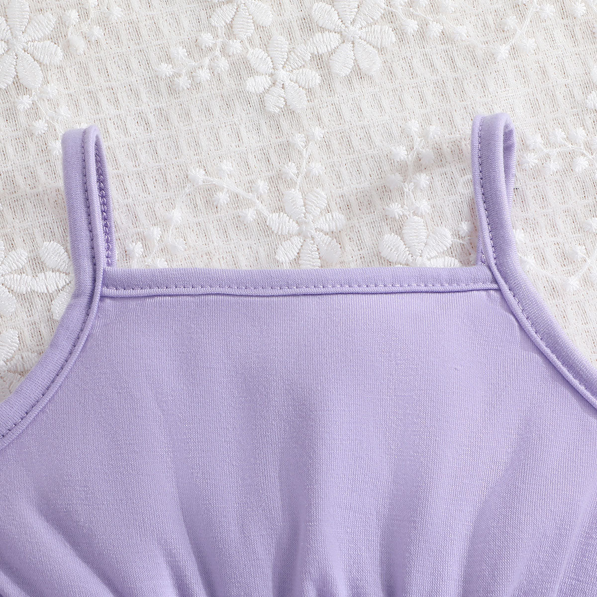 Girls Purple Solid Blazer Shrug With Butterfly Applique Tulle Overlay Fit And Flared Dress Casual Dresses