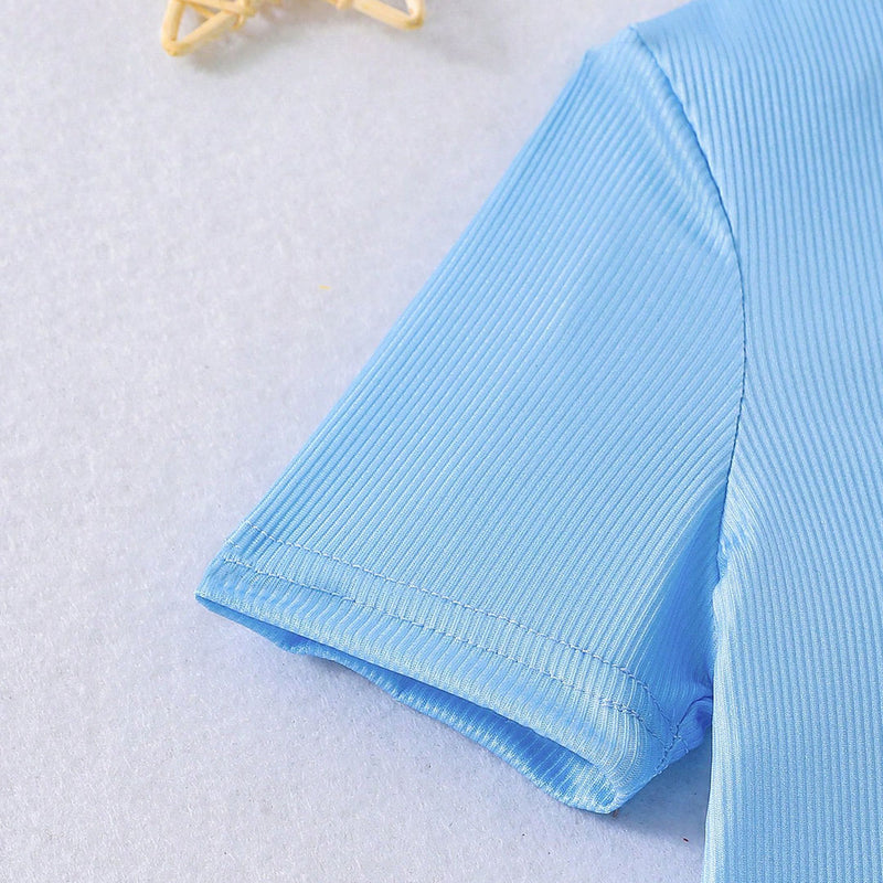 Boys Blue Shark Print T-shirt with Pajamas Set Sets