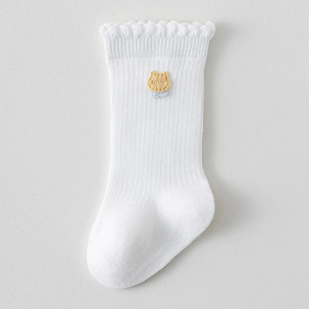 Pack of 3 Girls Multicolour Ruffle Edge Calf Length Socks Socks