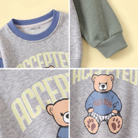 Boys Light Grey Typographic Long Sleeve Sweatshirt Sweatshirts & Hoodies