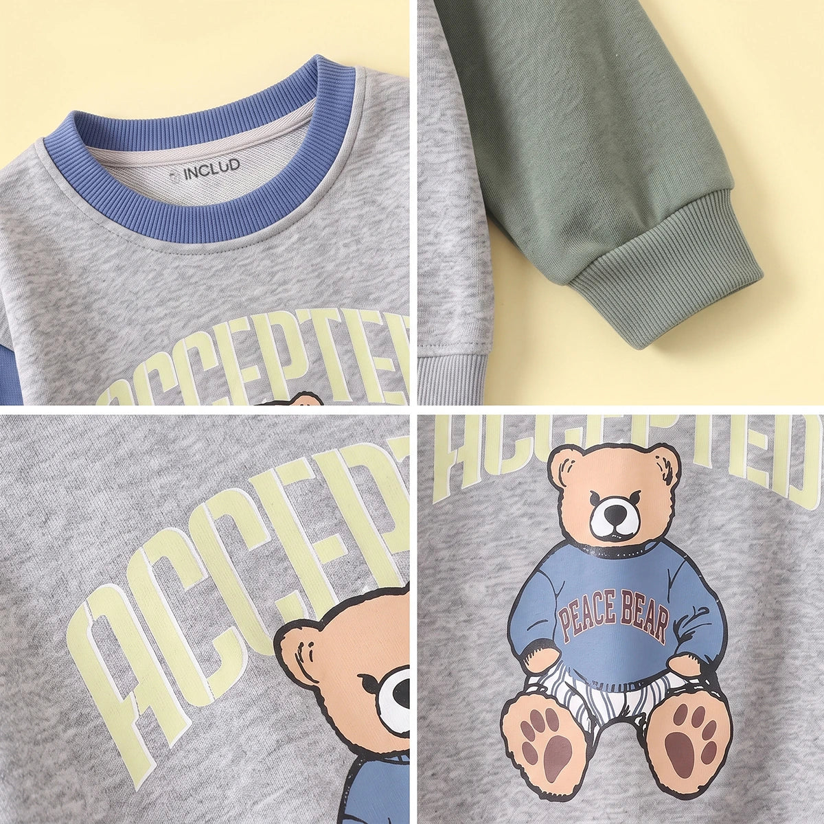 Boys Light Grey Typographic Long Sleeve Sweatshirt Sweatshirts & Hoodies