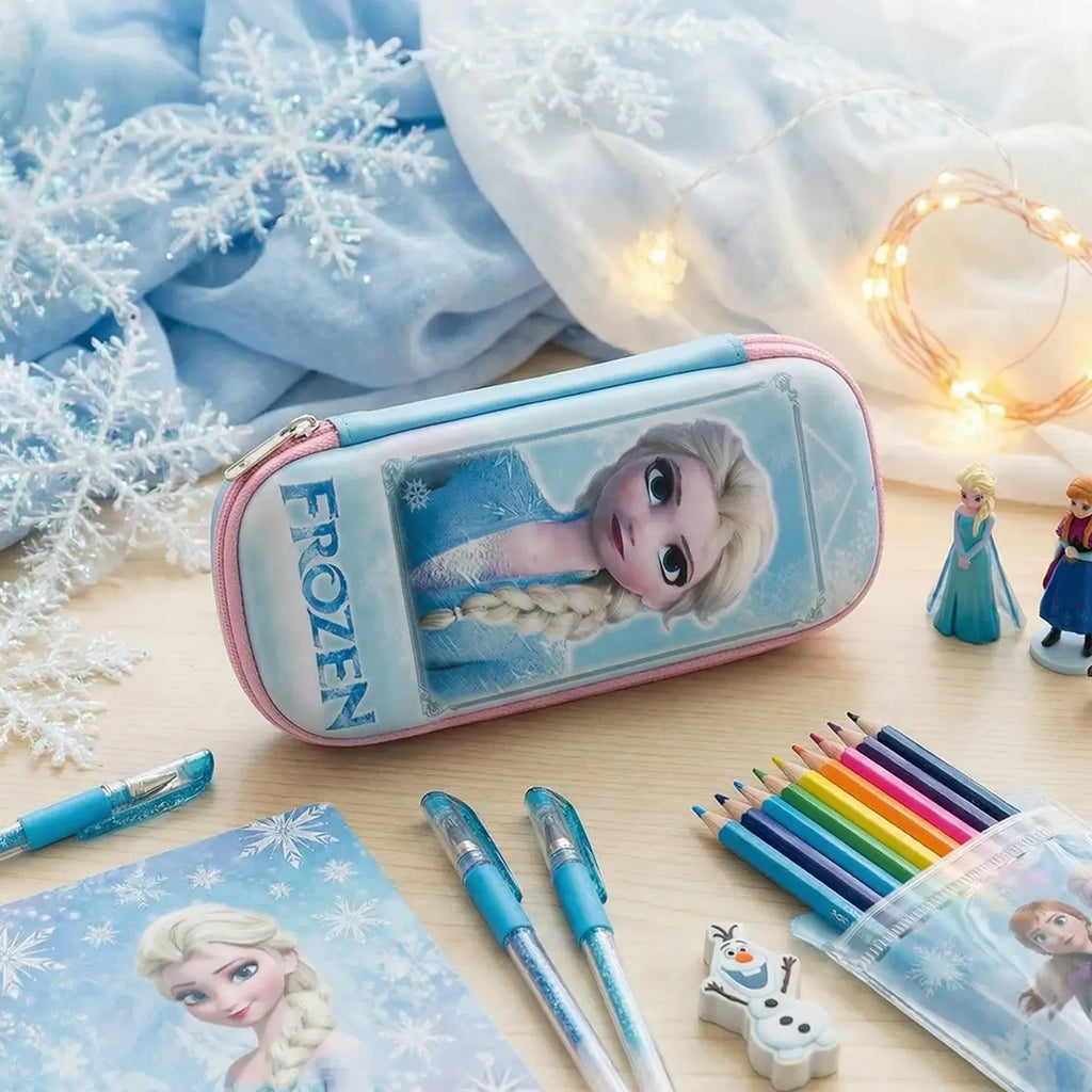 Frozen Elsa Cartoon Hard Case Pencil Pouch for Girls Trending Accessories
