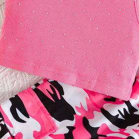 Girls Pink Sleeveless Embellished Top With Pants Sets 2 pc. Sets
