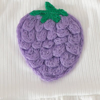 Girls Purple 3D Strawberry Applique Sleeveless Top With Denim Shorts Set Sets