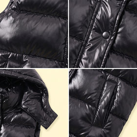 Boys Black Sleeveless Hooded Puffer Jacket Coats & Jackets