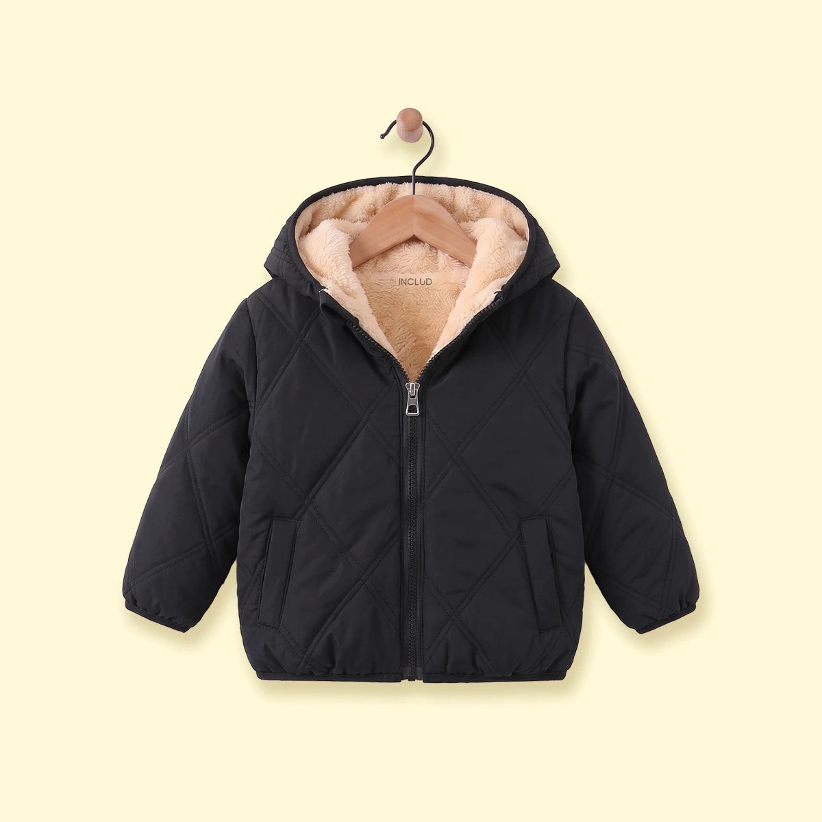 Boys Black Long Sleeve Hooded Puffer Jacket Coats & Jackets Black 1-2 Y
