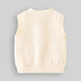Boys Apricot Sleeveless Sweater Cardigan Sweaters & Cardigans