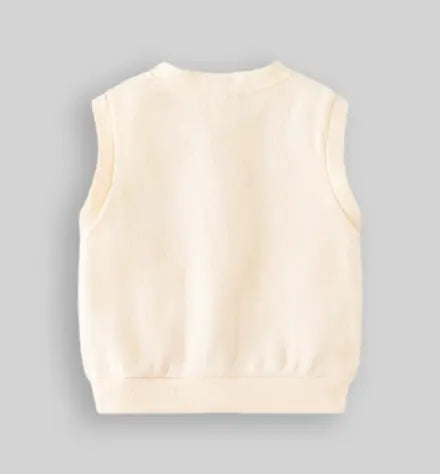 Boys Apricot Sleeveless Sweater Cardigan Sweaters & Cardigans