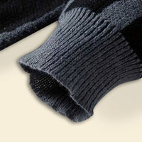 Boys Dark Grey with Abstract Print Full Sleeves Pullover Sweaters & Cardigans