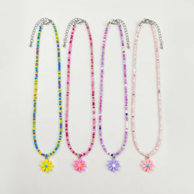 Pack Of 4 Girls Multicolour Flower Charm Necklace Sets Necklace and Chains Multicolor Onesize