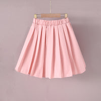Girls Pink Pleated Flared Skirt Skirts