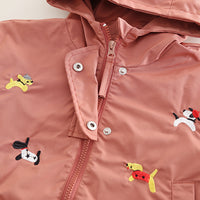 Boys Brick Red Embroidered Windcheater with Joggers & T-shirt Set Sets