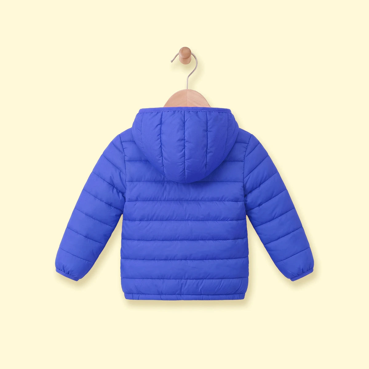 Boys Royal Blue Hooded Quilted Puffer Jacket Coats & Jackets