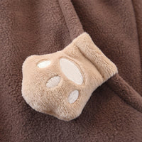 Boys Brown Paw Applique Jogger Joggers