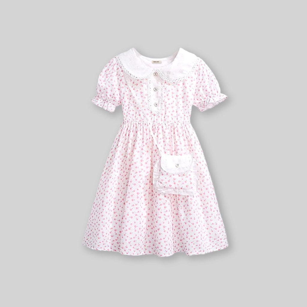 Girls Floral Print Fit & Flare Dress Casual Dresses   