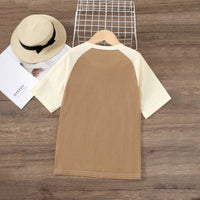 Boys Brown Reglan Short Sleeves T-Shirt Tshirts