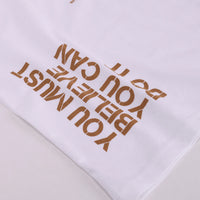 Boys White Typography Print Short Sleeve T-Shirt With Drawstring Shorts Sets Sets