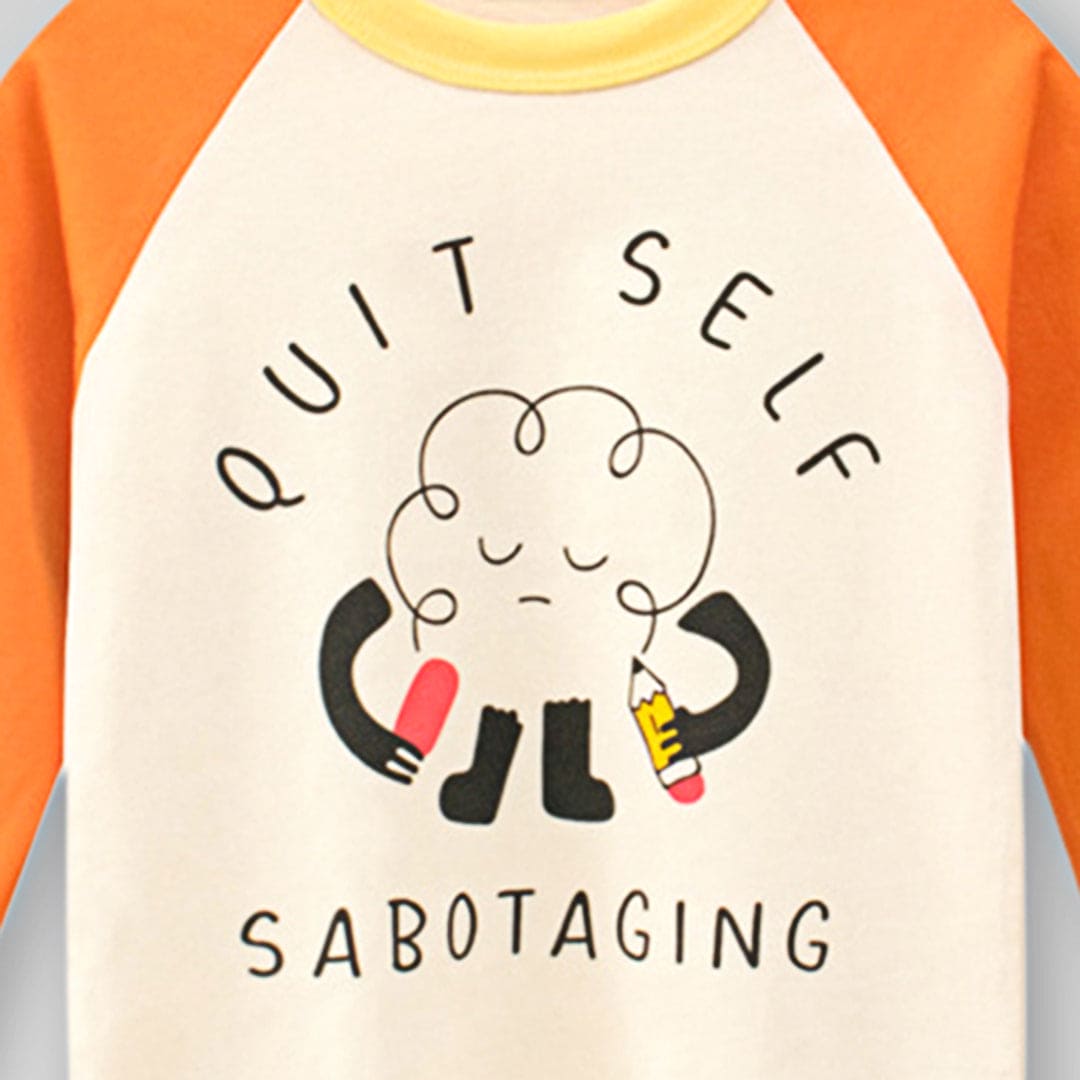 Girls Graphic Print Raglan Sleeves T-shirt Tshirts   