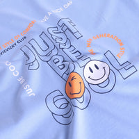 Boys Light Blue Graphics Print T-Shirt With Elasticated Pants Sets Sets