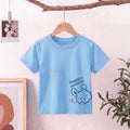 Girls Blue Short Sleeve Happy Weekend Typography Print T-Shirt Tshirts Blue 1-2 Y